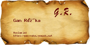 Gan Réka névjegykártya
